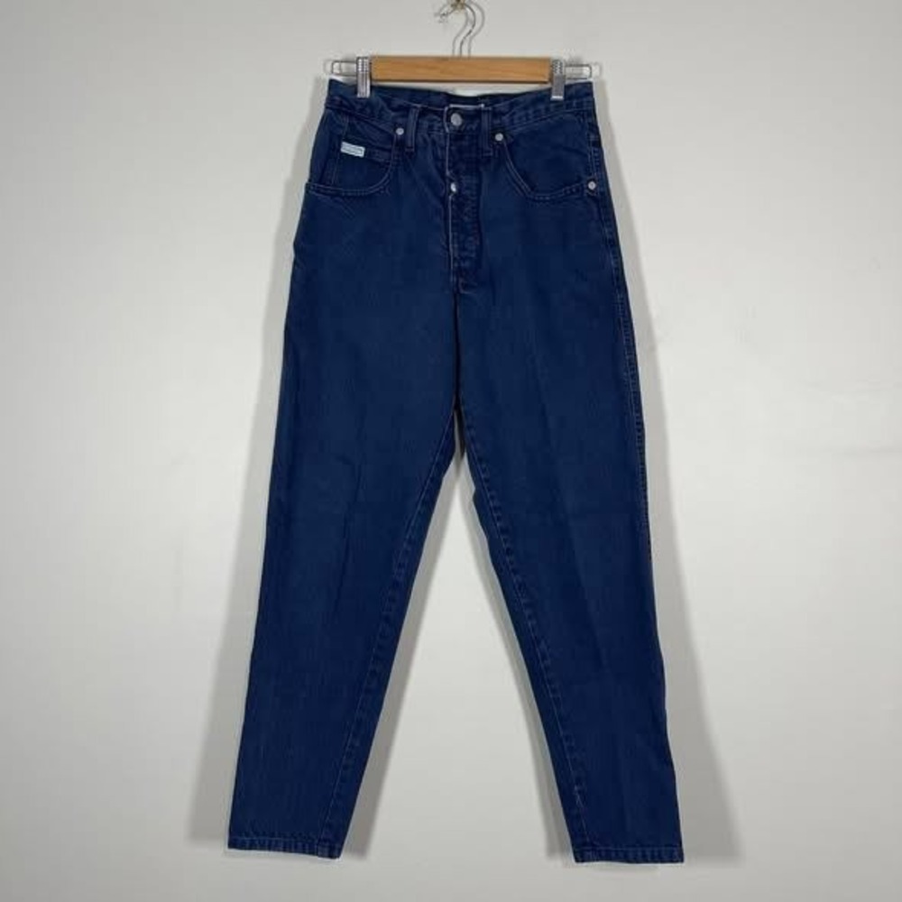 VTG Guess High Waist Jean SZ 29 Indigo Blue Wash Button Fly Georges Marciano 90s
